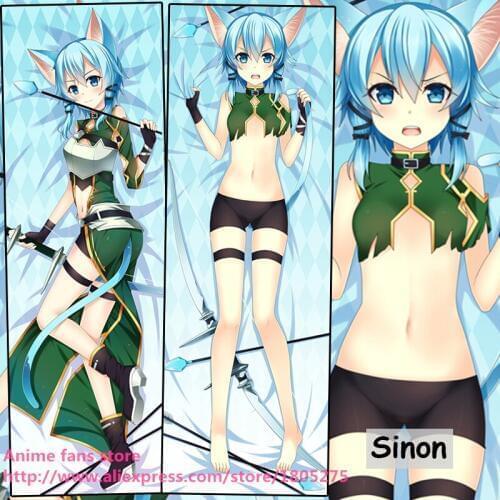 Cute Anime Pillowcase Sword Art Online SAO ALO Sinon Sexy Pillow Case Cover decorative Hugging Body Bedding