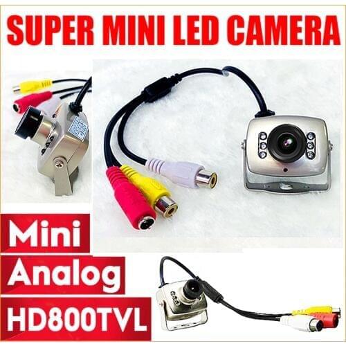 Mini HD 1/4cmos 700TVL Surveillance Home INDOOR Audio MIC Cctv Camera 6led Infrared Night Vision small Metal Analog Color Video