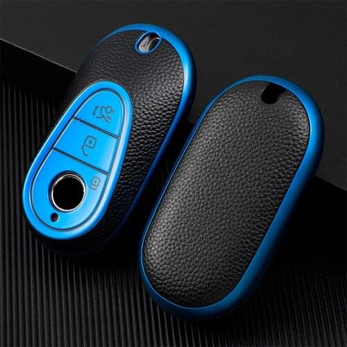 New 2021 S Class TPU+Leather Key Case Holder for Mercedes Benz S350 S500 S400 S450 S300 S320l S500l S350l S450l Car Key Cover