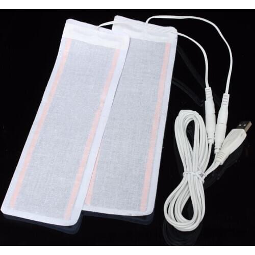 One Or 2pcs 2-12V Carbon Fiber Heating Pad Hand Warmer USB Heating Film Electric Winter Infrared Fever Heat Mat