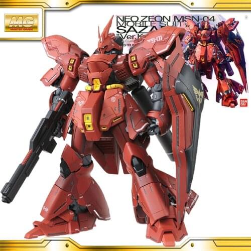 Original BANDAI Gundam MG 1/100 SAZABI Ver.KA Gundam Model Assembled Anime Action Figure Toys Decoration Kids Toy Gift
