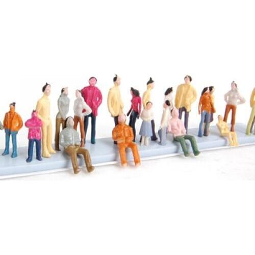 Assorted Painted Model Train Figures Platform Passengers Model Approx 100pcs