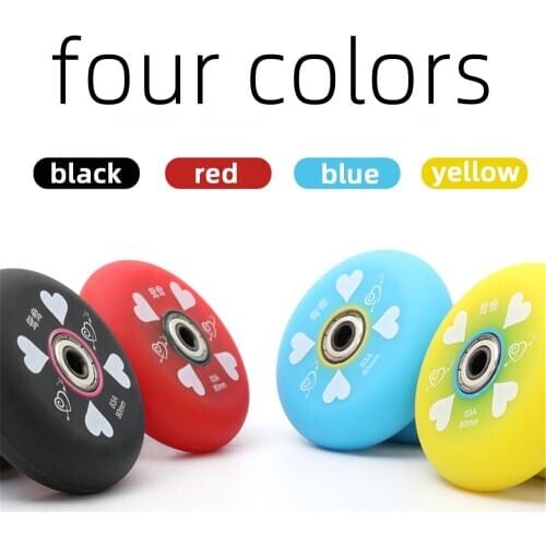 【62 64 68 70 72 76 80mm】83A Rollers Inline Skates Slide Slalom Skates Wheel For Kids Adult skating Roller Wheels 4 pcs/set