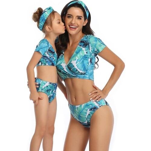Family Look Mommy Me Swimsuit Set Womens Clothing Equal Kids Girl Fashion Twinning Mother Daughter Clothes Gift For Mom Babies
