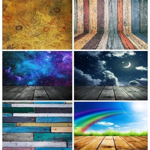 SHENGYONGBAO Art Fabric Colored Wood Board Photography Backdrops Props Wooden Plank Floor Photo Studio Background 20925CSM-10