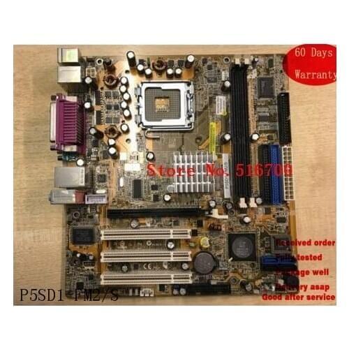 System Main Board For Asus Socket 775 Desktop Motherboard P5SD1-FM2/S Working and fully tested