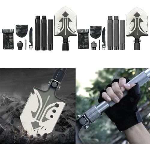 Survival Camping Shovel Folding Tactical Gear, Multifunctional Outdoor