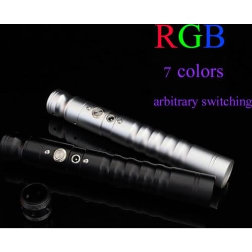 75cm Rgb 7 Discolor Lightsaber Darth Maul Double Blade Laser Sword Pc High Intensity Duel Saber De Luz Led Glow Toys For Youth