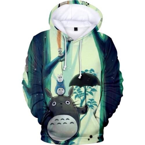 Totoro 3D Printing Men Women Kids Autumn Fashion Japanese Anime Hoodies Sweatshirt Long Sleeves Pollover Jacket Plus Size