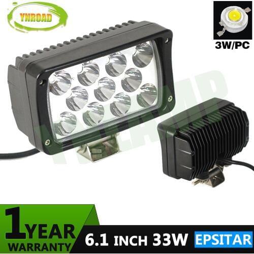 YNROAD 6inch 33W Led work light fog light spot beam offload EPSITAR IP67 2640LM led driving light for 4WD SUV ATV