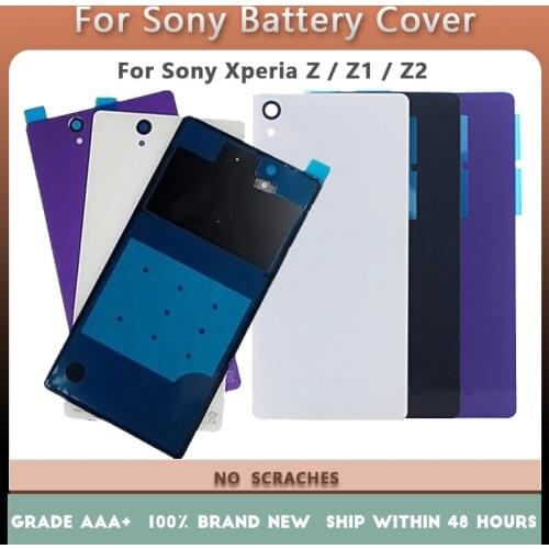 Back Battery Cover Door For Sony Xperia Z L36H Z1 L39H Z2 C6603 C6903 D6503 D6502 With repair parts,Housing Rear Replacement