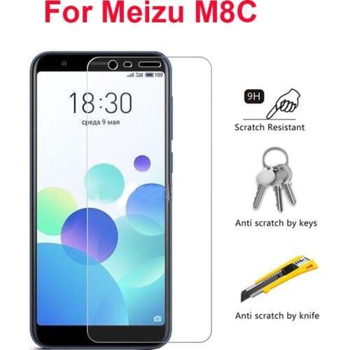 9H 0.26mm Screen Protector For Meizu M8C Tempered Glass Meizu M8C M 8C Protective Film Glass For Meizu M8C Global Version Film