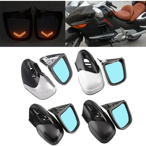 Motorcycle LED Turn Signal Rearview Mirrors Fits For BMW K1200 K1200LT K1200M 1999-2008 Rear view Mirrors