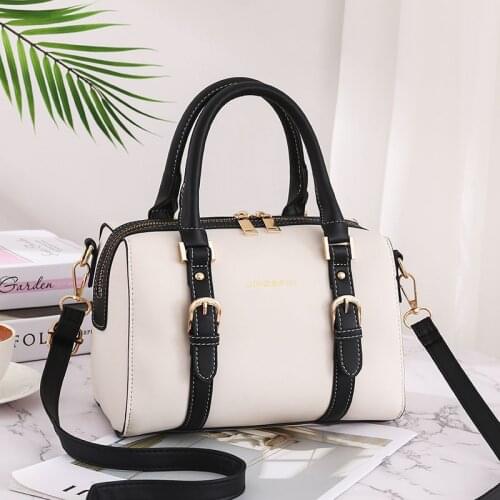 Female Bags New Design Lady Korean Fashion Boston Pillow Bag High Quality PU Leather Shoulder Messenger Handbags Bags for Women