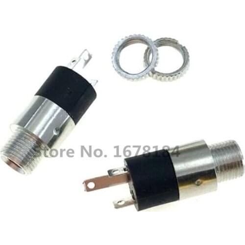 10PCS PJ-392 3.5MM Headphone Socket With Nut Female Connector For Audio Video Copper