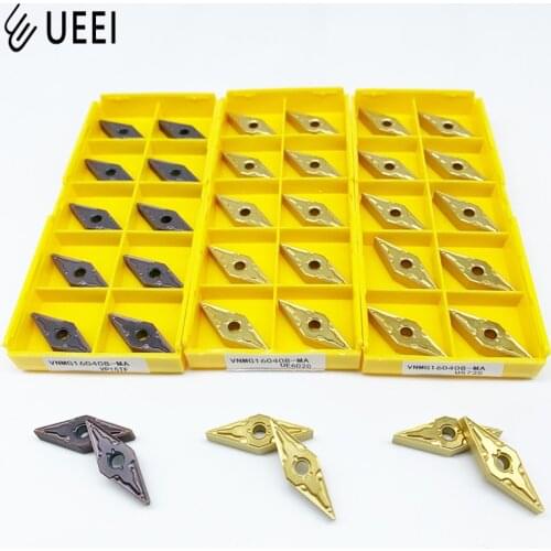 100% original 10 pcs Lathe insert VNMG160408 VP15TF UE6020 US735 High quality and hardness carbide blade For CNC turning