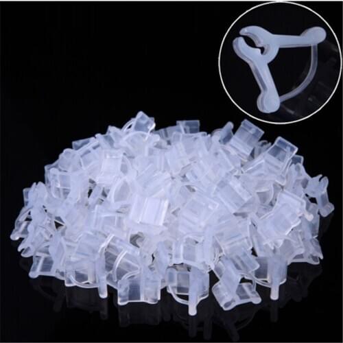 100 Pcs Mini Creative New Hot Sell Transparent Flower Plants Grafting Clips Gardening Ornaments Tools For Seedlings