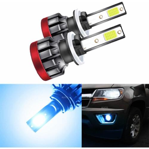 2PCS Auto Car LED Headlight Fog Lamp Front Bulb 880 881 H27 Ice Blue Bulbs 60W/Pair 6000LM EV Hight Low Beam Lights For Cars
