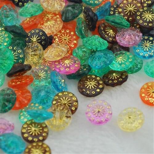 25pcs Cloth Acryl Buttons sewing/craft Mix color PT07