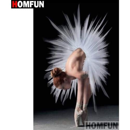 HOMFUN 5D Diamond Painting Full Square/Round "Ballet beauty" Picture Of Rhinestone DIY Diamond Embroidery Home Decor A25891