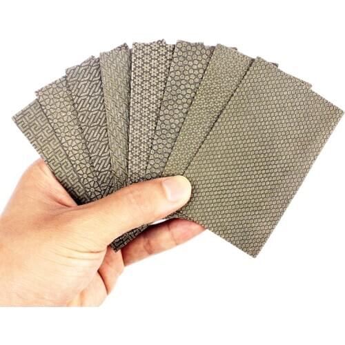 Diamond Polishing Sheet Electroplated Sandpaper 90*55mm Polishing Pads For Glass Stone Ceramic Tile Dry Wet Grinding Sand Paper