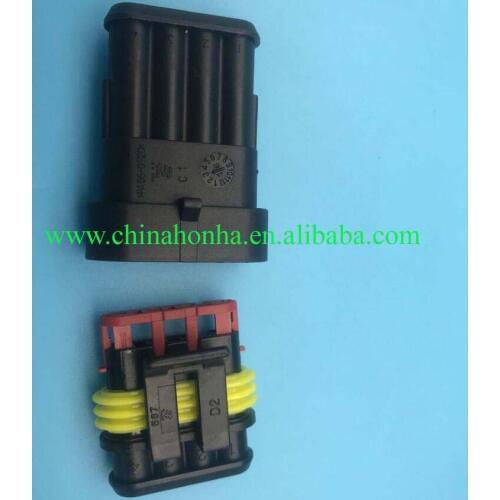 Free shipping Wholesale 100 PCS NEW Car Auto 4 Pin Way Sealed Waterproof Electrical Wire Connector Plug DJ7041-1.5-11/21