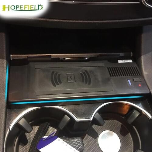 Car wireless charger for Mercedes Benz GLE W166 C292 GLS X166 GL ML charging board phone stand for iphone 12 fast charge plate