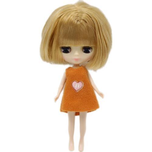 10CM height mini doll short bob hair normal body