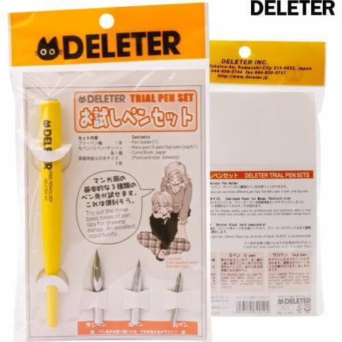 [ DELETER ] 620 Series Dip Pen Wood Comics Pen 1 Holder 3 Nib Set Fountain Pen Made in Japan Top Brand