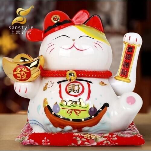 Electric hand Lucky Cat ornaments shop opened large decorations crafts cashier decoration 0487