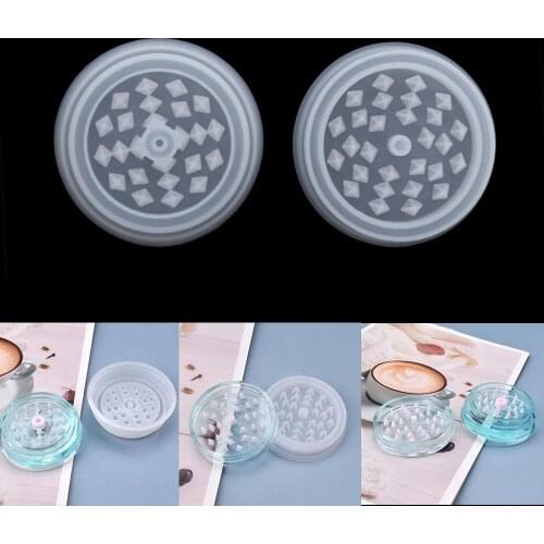 1 Set Tobacco Grinder Leaf Herbal Herb Smoke Spice Crusher Silicone Mold Crystal Epoxy Resin Molds for DIY Crafts Making Tools