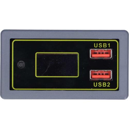 Battery Meter Volt Meter Dual Independent USB for Electronic Equipment for Battery Voltage Measurement
