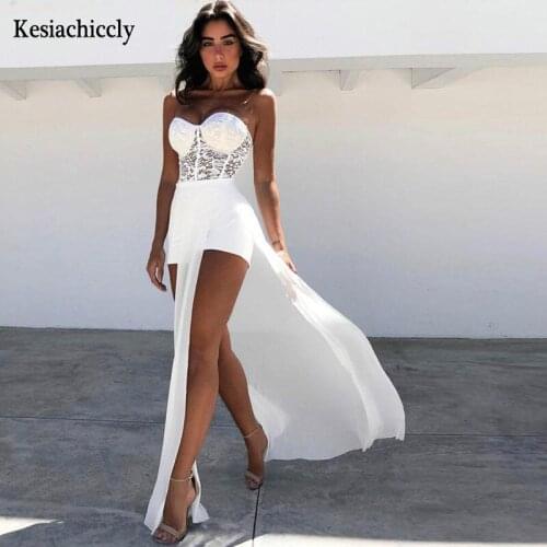 Kesiachiccly Off Shoulder Maxi Dress Women Split Party Sexy Dress Summer Long Fashion Hollow Out Lace Dresses Vestidos Verano