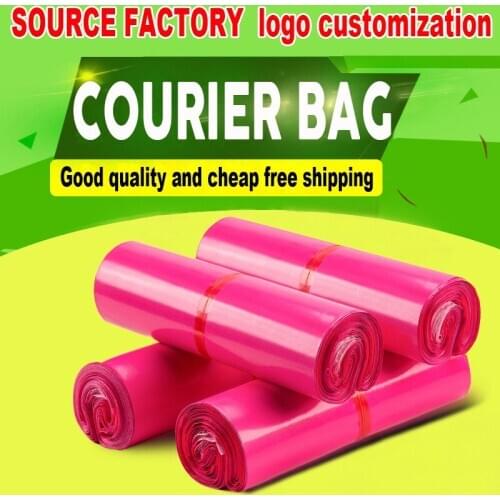 Courier bag 2842 pink courier custom thickened logistics packaging bag custom 100pcs