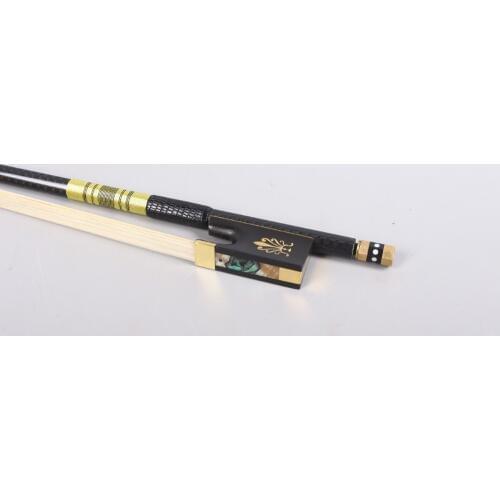 4/4 Violin Bow Carbon Fiber Bow Stick Straight Pernambuco Performance Master Level Natural Bow Hair