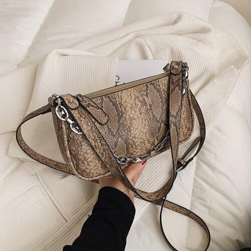 New Chain Small PU Leather Crossbody Shoulder Bags for Women 2021 Lady Trendy Travel Branded Handbags and Purses Simple Totes