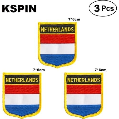 Netherlands Shiled Shape flag patches national flag patches for Cothing DIY Decoration