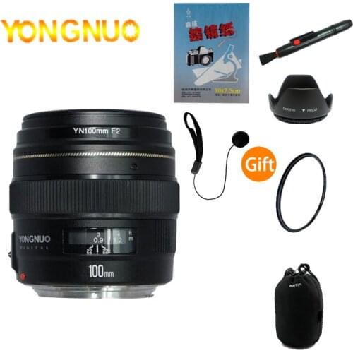 Camera-Lens Yongnuo YN100mm F2 medium telephoto fixed focus full-frame autofocus Canon Nikon SLR camera fixed focus lens
