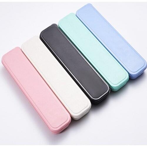 Wheat Straw Tableware Box Portable Flip Cover Type New Cutlery Case Kitchen Tool Students Household Utensils Dinnerware Bag