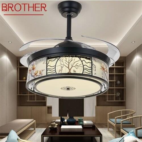 BROTHER Ceiling Fan Light Lamp Without Blade Remote Control Modern Simple Creative LED For Home Living Room