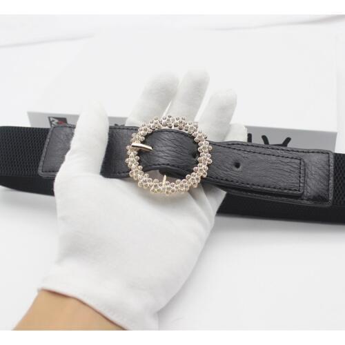 Belts For Women Circular Set With Diamonds PU Decoration High Quality Waist For All-Match Casual Belts 2020