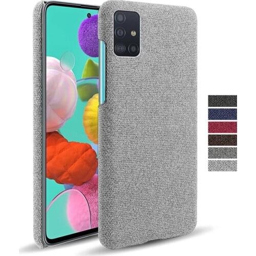 Luxury Febric Antiskid Cover Funda For Samsung A51 A71 4G Coque Cloth Texture Fit Case For Galaxy A 51 71 5G Capa