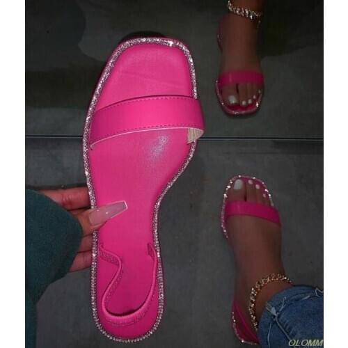 Non-slip durable home Spring/summer new printing bright women 2020 sandals outdoor wild casual sandals flat beach slippers