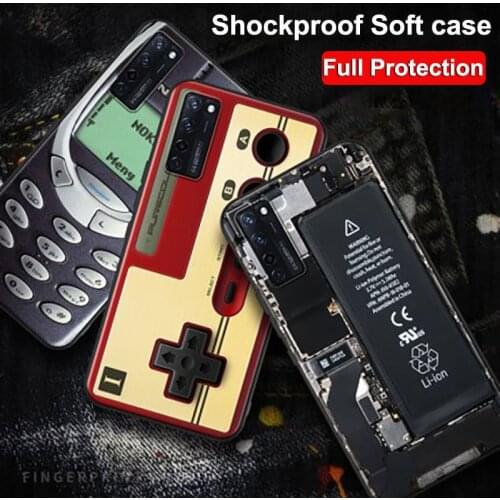 Silicone shell For ZTE Axon 20 5G case For ZTE Axon20 retro camera phone Painted soft TPU phone case For ZTE A20 5G A2121 cover