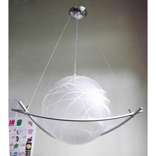 Modern white glass ball pendant light Suspension Luminaire dining room Restaurant Lamp