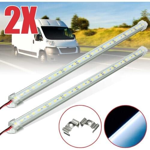 1/2/4pcs 12V 40cm 30 LED 5630 LED Interior Strip Bar Light Car Van Caravan Boat Truck Trailer lamp For Outdoor Camping Home