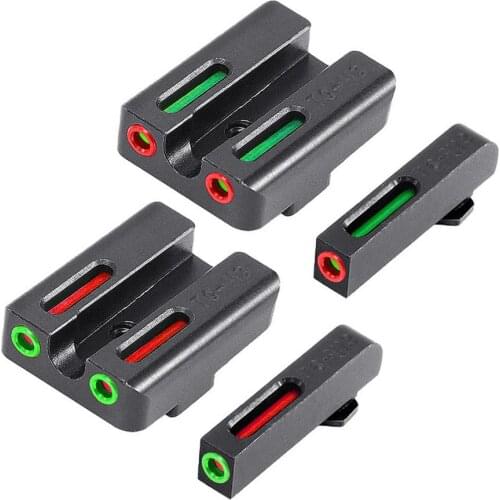 Tactical Fiber Optic Front And Rear Red/green Dot Sights For Glock Tactical Hunting Optical Collimator Sight Weapon Equipment