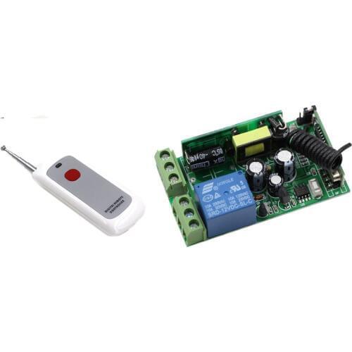 High Quality AC 85V 110V 120V 220V 250V 1 CH Remote Control Switch System Wireless Lighting Receiver With One Button Transmitter