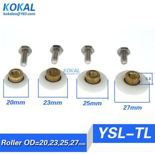 [YSL-TL]shower room copper roller wheel bathromm sliding copper wheel glass door window roller