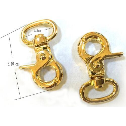 1/2 inch (12MM) gold Lobster Claw Snap hook PURSE STRAP Hooks